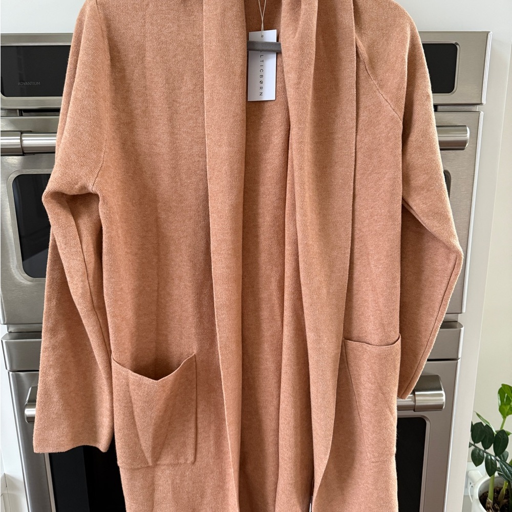 Baltic Born Open-Front Pocket Cardigan - Rose Tan